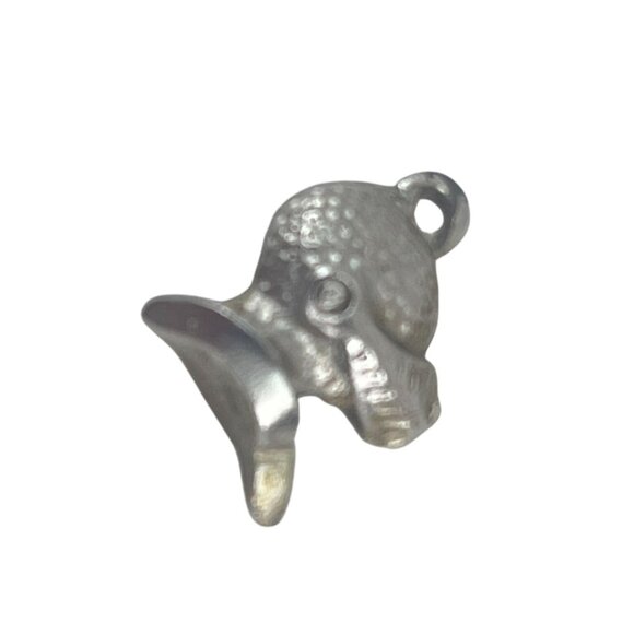 Vintage Knight Helmet Charm Pendant Medieval Armor Head Silver Tone Metal - Picture 2 of 8